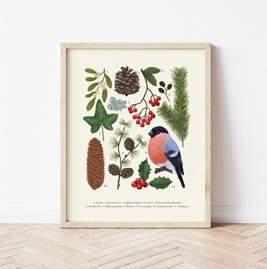 Plakat "Zima" 30x40 cm Studio Stonka