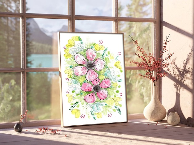 grafiki i ilustracje Kwiaty
