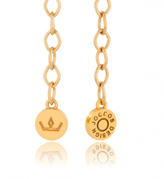 JD Long Dangle Earrings in Gold Joccos Design