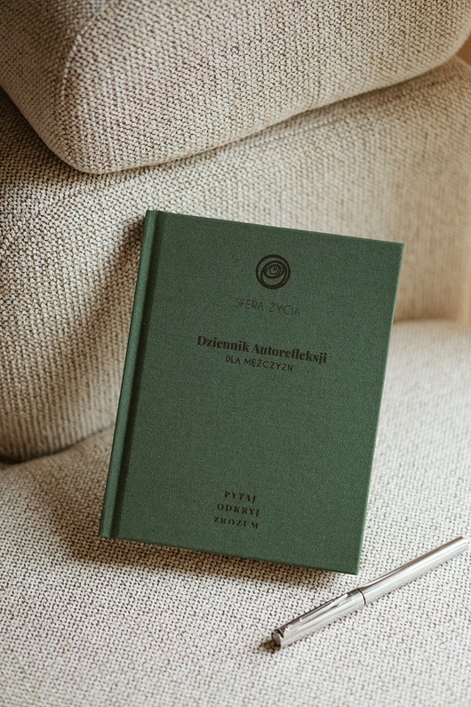 kalendarze i plannery DZIENNIK AUTOREFLEKSJI dla mężczyzn - butelkowa zieleń - niedatowany