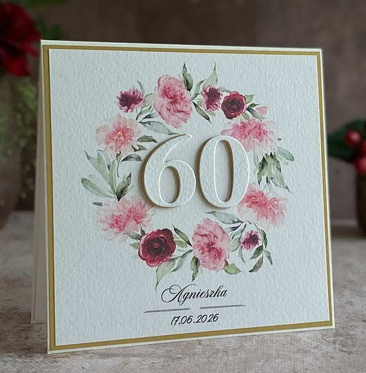 kartki scrapbooking Kartka urodzinowa z kopertą prezentową, BH 21c