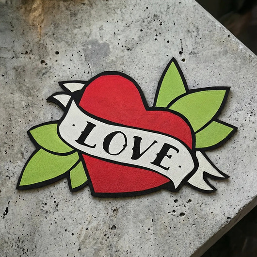 podkładki do kuchni Ręcznie robione podkładki w kształcie serca LOVE