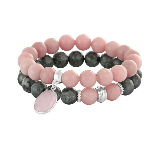 Powder pink & steel.  Lavoga