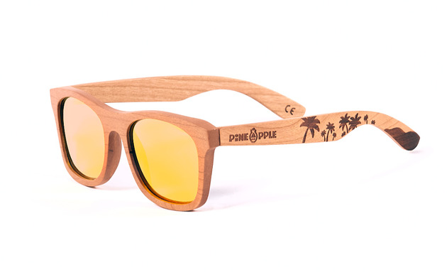 okulary damskie Drewniane okulary przeciwsłoneczne PALM TREES