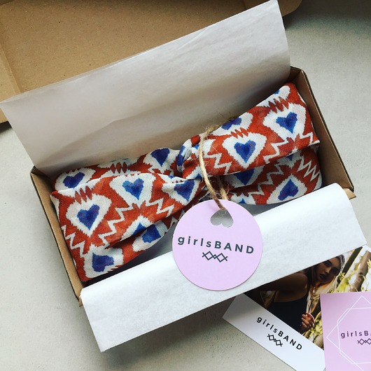 Blue Heart Headband - Opaska Girlsband