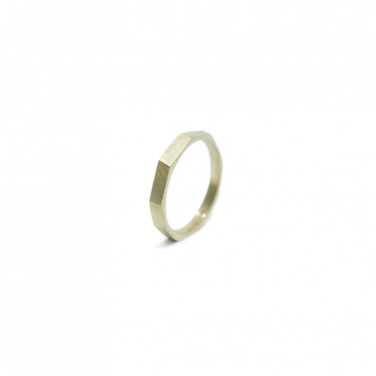 POLYGON MINI ring / satin brass Filimoniuk