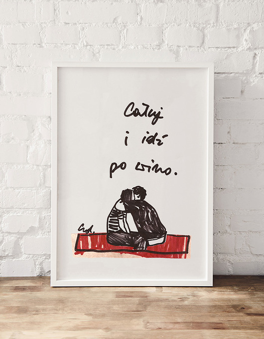 Całuj i idź po wino | Plakat Edyta Draus