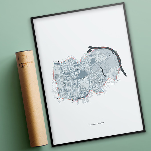 plakaty Plakat dzielnice - Warszawa /  Mokotów