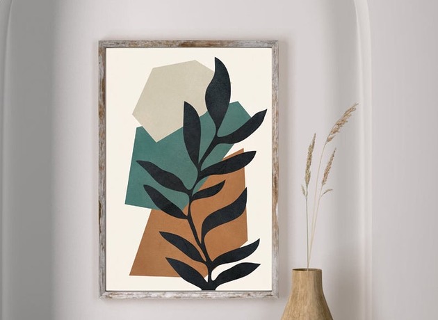 Plakat A3 Obraz na ścianę Boho Liście K12 Lavender Shop