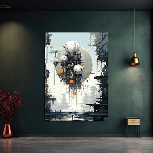 plakaty Futurystyczna Japonia, Cyberpunk - Plakat - Loft, Minimalizm