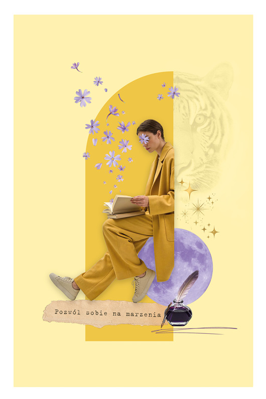 plakaty Kolaż/plakat z afirmacją TIGER