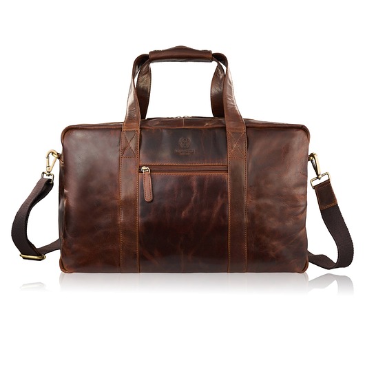 torby i nerki męskie Torba podróżna męska skórzana duża pojemna koniakowa Paolo Peruzzi SL-10-CG