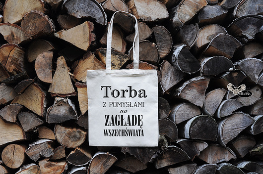 Torba z pomysłami na ...,  bawełniana torba Sowia Aleja