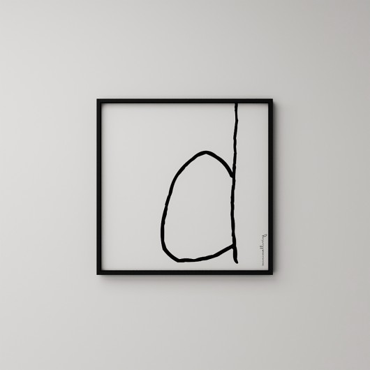 LITERA "D"  - grafika 50x50 MINIMALLIVING