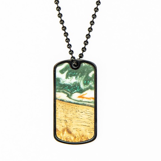 biżuteria męska Nieśmiertelnik Bewood Resin Woda Czarny