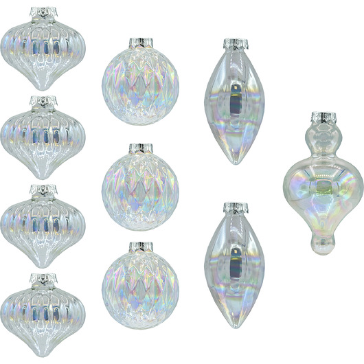 ozdoby choinkowe Bombki przezroczyste gładkie: zestaw
