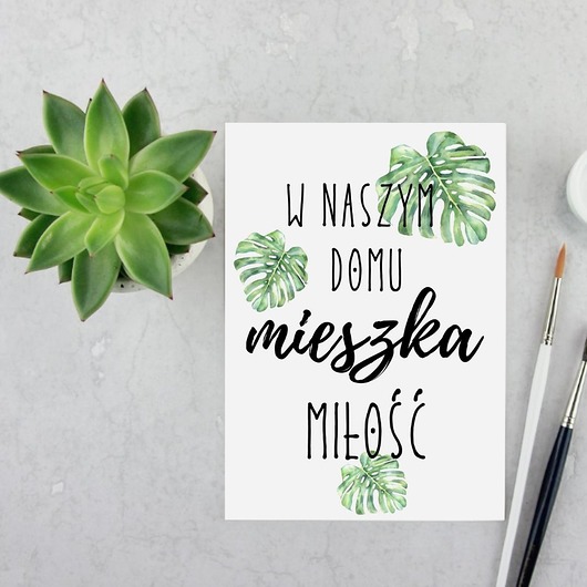 plakat i w naszym domu mieszka miłość Plakatowka