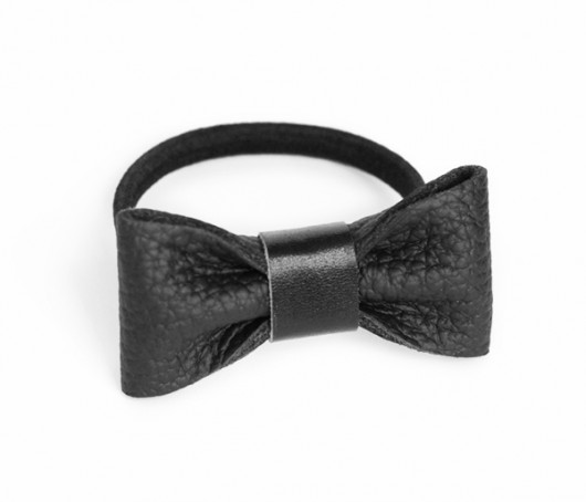 CZARNA gumka z kokardką silverlining