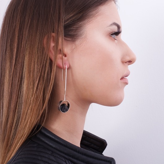 Maxi kolczyki z maxi węglem Hetman Jewelry