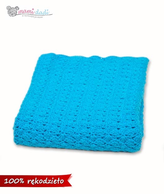 kocyk dziecięcy turkusowy - hand made Mamidadi