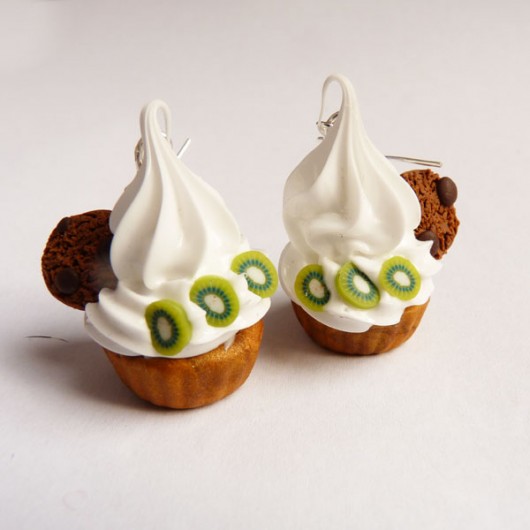 Babeczka z kiwi kolczyki Lemon Lovely