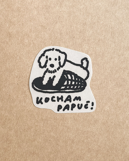 akcesoria różne Naprasowanka Kocham papuć