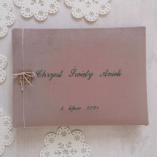 Mały,album z haftem na chrzest Albumy ARHome