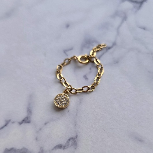 pierścionki złote Pierścionek łańcuszkowy z kółeczkiem Goldie Circle