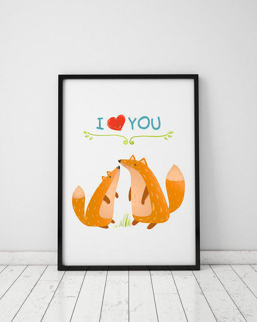 plakaty Plakat. Relacje - i love you, liski
