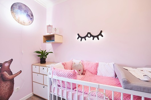 Drewniana lampka nocna - Śpiące oczka Dream Woods