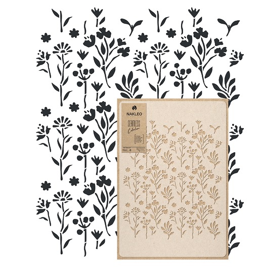 tapety i naklejki ścienne Szablon malarski wielokrotny powtarzalny // WILDFLOWERS BOUQUET