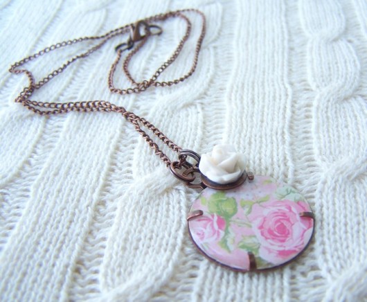 -50% English Rose  - naszyjnik miedziany Not Only Paper