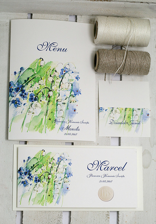 zaproszenia na komunię Zaproszenia komunijne - KONWALIE