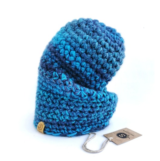 czapki i kapelusze męskie Niebieska czapka męska CRAZYCOLOR