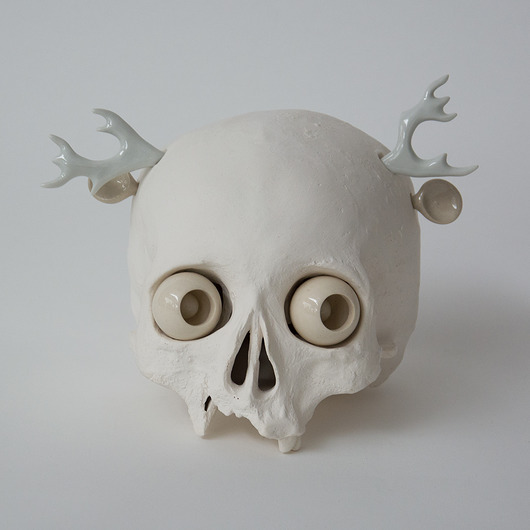 figurki i rzeźby Ceramiczna czaszka MIMI