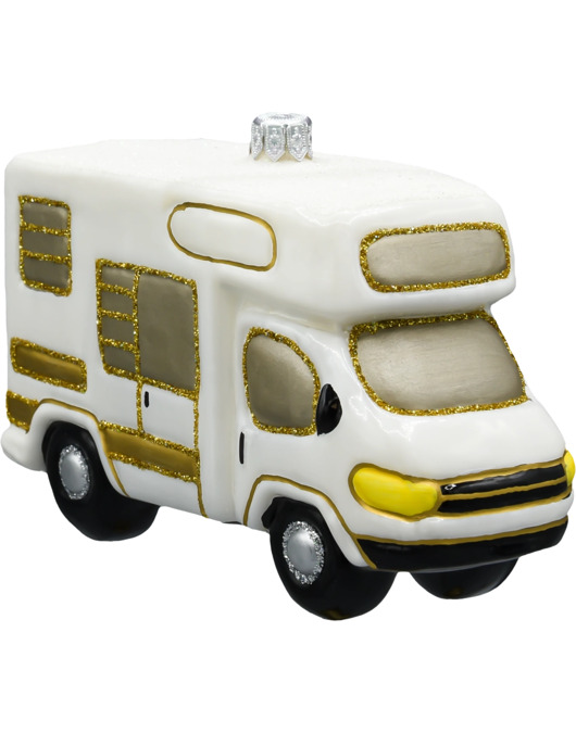 ozdoby choinkowe Bombka choinkowa: Samochód kempingowy kamper: biały