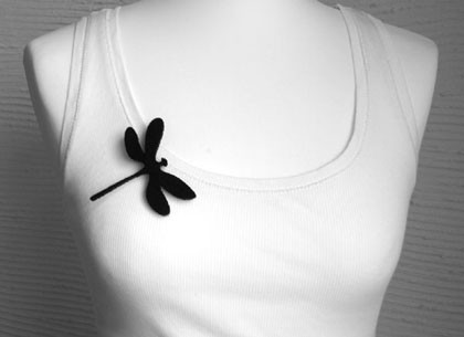 felt dragonfly... felt label
