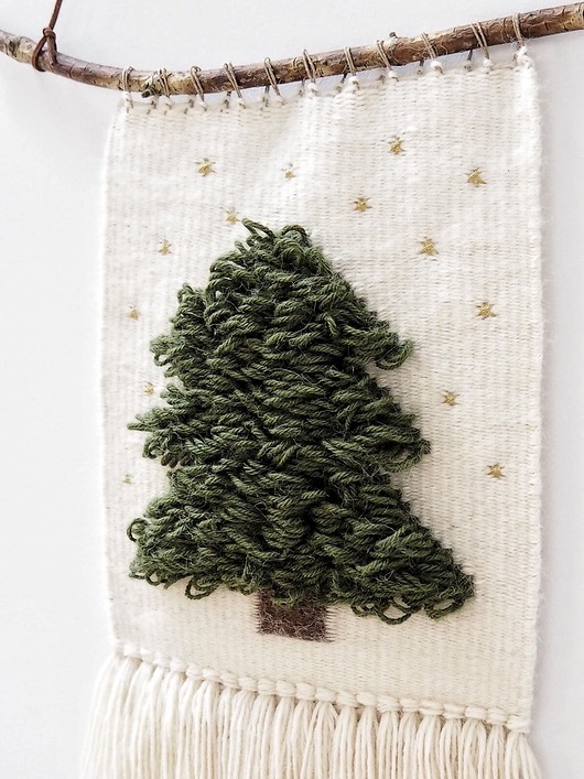 Makatka "Choinka ze złotymi gwiazdkami" Mysz Milena 