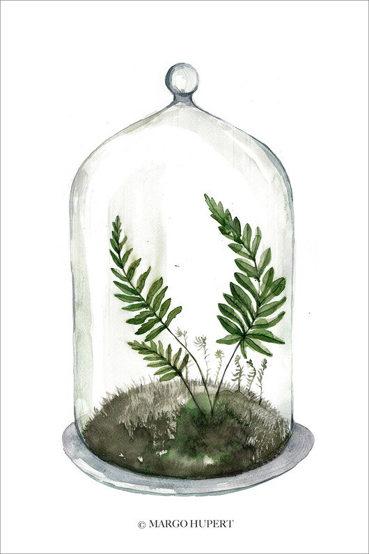 Las pod kloszem print  50x70 cm Margo Hupert