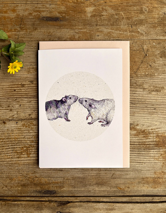 kartki okolicznościowe - wydruki Szczurki- Kartka- Grafika- Ilustracja- Zwierzaki