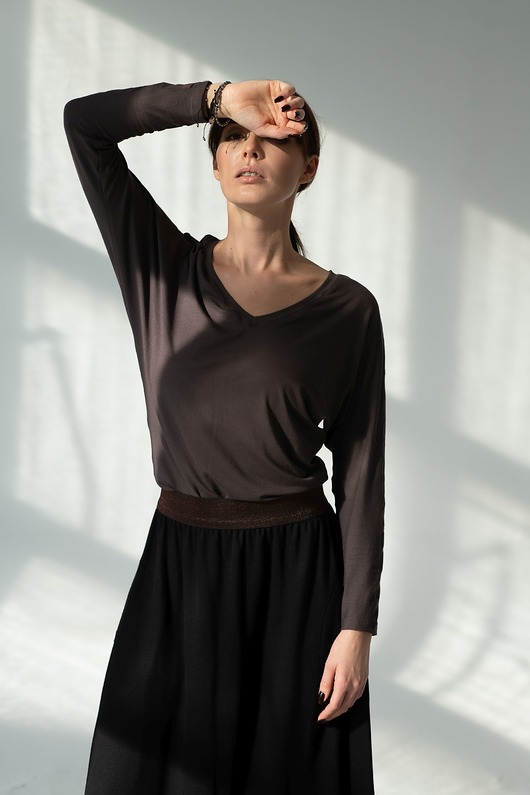 Bluzka Caroline Chocolate Loose