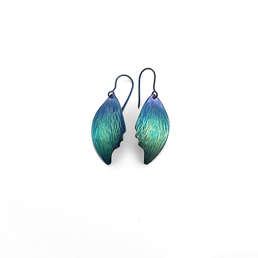 kolczyki - inne Liście z tytanu