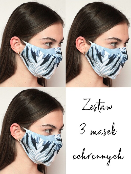 3szt. masek ochronnych-blue Usunieta
