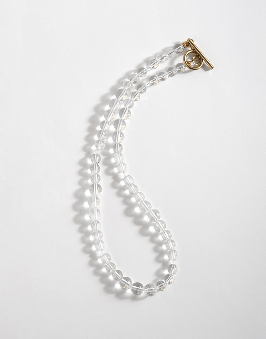 kolie Bąbelkowy naszyjnik z kryształu górskiego