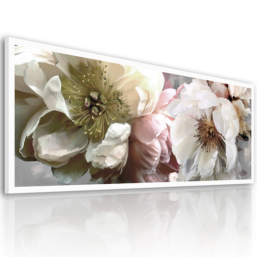 obrazy Obraz na płótnie KWIATY PIWONII- 150x60cm