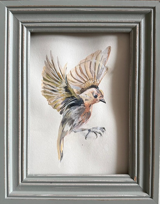 obrazy Ręcznie malowany obrazek "Ptak w locie"