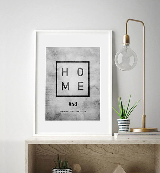 SPERSONALIZOWANY PLAKAT HOME- A3 wejustlikeprints