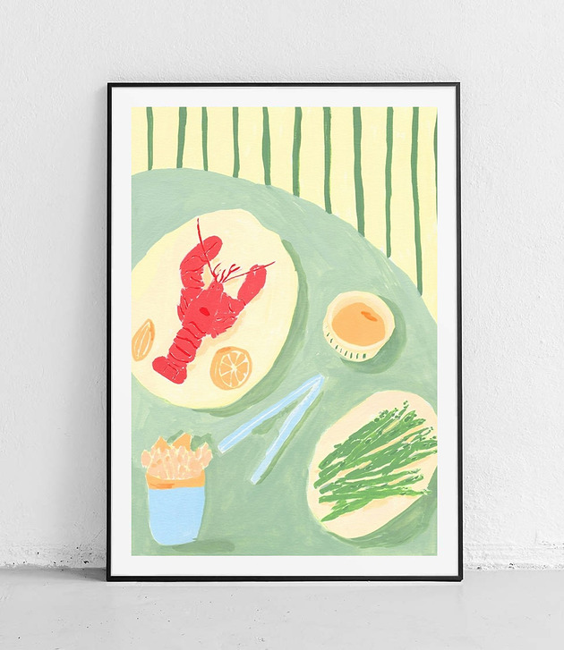 plakaty Plakat Lobster na Letnim Stole