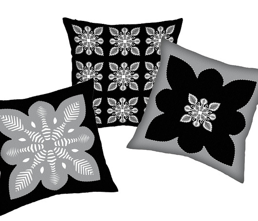 FINAL SALE! Zestaw 3 poszewek wycinanka b&w AT design