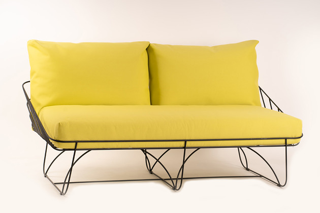 sofy i szezlongi Sofa ogrodowa tarasowa Fibonacci żółta